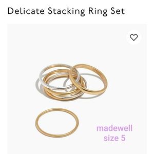 Madewell delicate stacking rings size 5